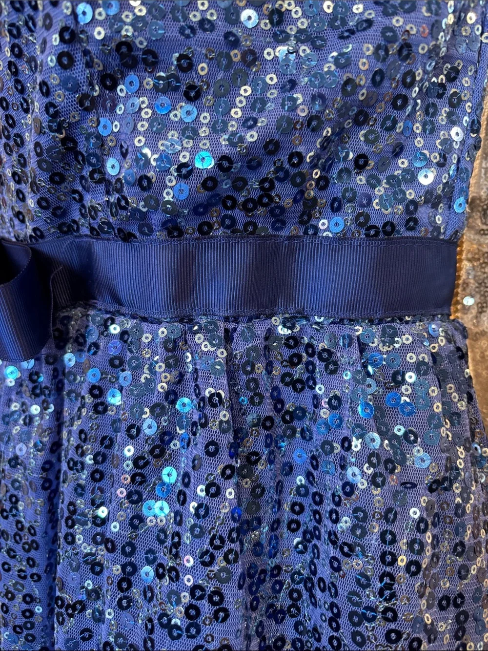 dELiA*s Royal Blue Sequin Strapless Dress with Bow